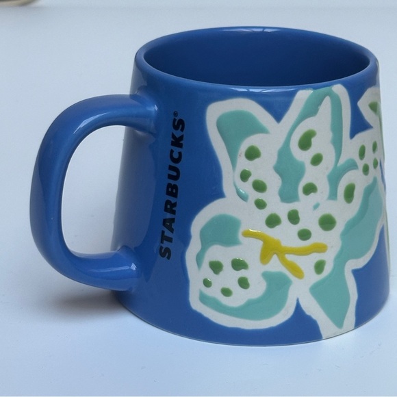 Starbucks Iris Blue Flower Mug - Picture 1 of 9